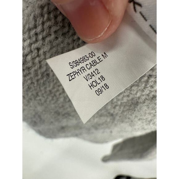 Banana Republic Sweater Men Large Gray Merino Wool Blend Fisherman Mock Neck - Picture 6 of 7